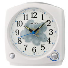 Seiko 精工 時鐘 QHP012W 居家桌面擺飾 清晰易讀 靜音指針, 白色