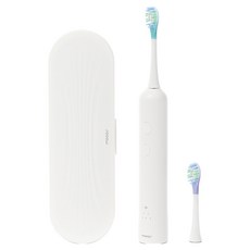 무아스 퓨어e쿨케어 60도 회전 충전식 음파 전동칫솔, 화이트, 1개