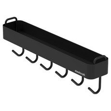 Steelcraft 磁吸式多功能掛鉤磁鐵層架, 黑色, 1個