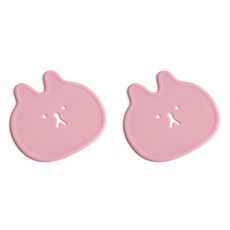 에이드엘 펀칭래빗 실리콘 컵받침, 인디핑크, 2개
