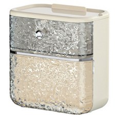 Mondspot 浴室不透明防水免打孔廁所衛生紙架層架收納盒 2層 YN019, 奶油黃, 1個