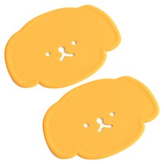 에이드엘 펀칭퍼피 실리콘 컵받침, 치즈, 2개