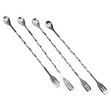 不鏽鋼吧匙, 4個, 單一顏色