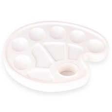 Sina Art 美術用藝術圓形調色盤拇指調色盤 23 x 17 cm H016, 10格, 6個