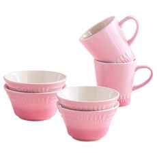 CorelleCoordinates Breeze Stone 餐具6件組, 1套, 粉紅色