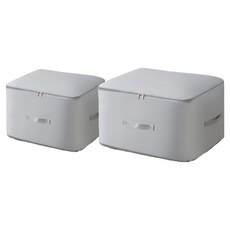 살림이음 대용량 공간절약 의류 이불 압축팩 그레이 2종 세트, 1세트