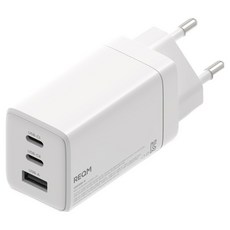 Re QM GaN PD PPS 3孔超高速多功能充電器 65W, 柔和白, 1個