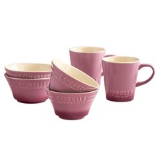 코렐코디네이츠 브리즈스톤 식기세트 6p, 퍼플, 공기(2P) + 대접(2P) + 머그(2P), 1세트