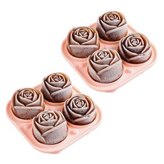 리브리카 로즈 실리콘 아이스큐브, 핑크, 2개