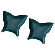 머니풀 버터플라이 간식 뷔페 쟁반, 매트 그린, 2개