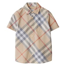 BURBERRY 巴寶莉 青少年格紋棉質襯衫 8092353