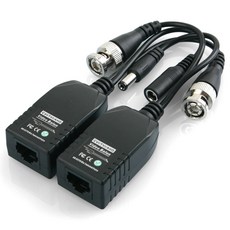 Coms CCTV 訊號延長 UTP 連接埠 DC 電源 BNC 中繼器 Balun, 1個, BB694
