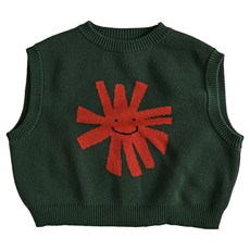 Golden Rabbit 兒童插畫針織背心