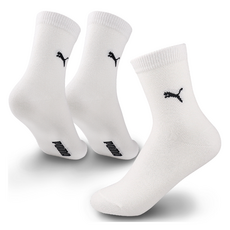 PUMA 兒童簡約Logo中筒襪素色3雙組