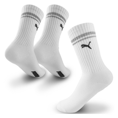푸마 아동용 심플 라인 긴목 양말 솔리드 3족 세트
