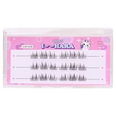 IHara 橫向3排免膠水Lucky Lash假睫毛, 黑色, 1個