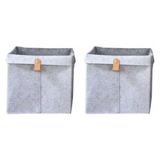 Joyberry 毛氈籃, 象牙白, 2個