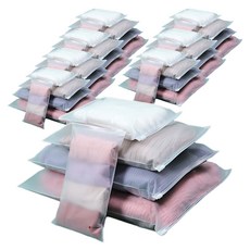 簡約半透明拉鍊袋 旅行收納整理包 5種 x 8入組, 1套