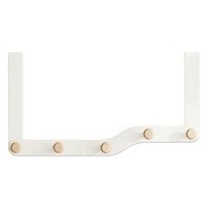 Blaby 門上衣物掛鉤 5鉤, 白色