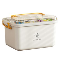 Dalloa Dait 雙層分離收納急救箱 黃色 29 x 21 x 18cm, 1個