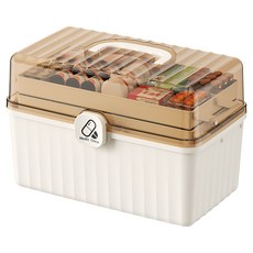 Deren 家用3層急救箱 象牙白, 1個