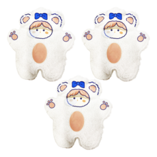 理享家 泰迪植絨熱水袋 18 x 17cm 白色泡泡女孩 40g 180ml, 3個