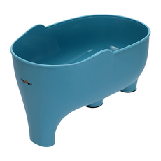 小綠豆居家百貨 大象造型瀝水籃 藍色 廚房收納好幫手, 22 x 15 x 15cm, 1個