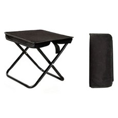 Gredada 戶外便攜式可折疊口袋迷你露營椅, 黑色, 2個