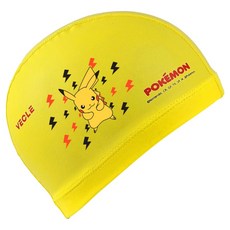 VECLE 兒童用 寶可夢 聚氨酯塗層 泳帽 皮卡丘, 黃色, 1個