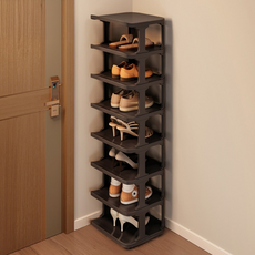 Joythe 玄關鞋架直立式 24.5 x 26 x 100 cm, 黑色, 8層