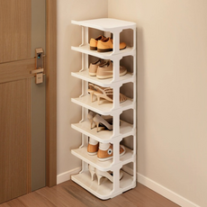 Joythe 直立式玄關鞋架 24.5 x 26 x 86 cm, 奶油色, 7層