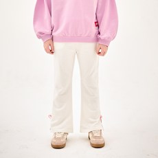 JELISPOON 女童蝴蝶結亮點開衩靴型褲
