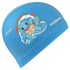 VECLE 兒童用 寶可夢 聚氨酯塗層 泳帽 傑尼龜, 藍色, 1個