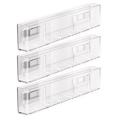 산이내린 벽면 대형아크릴 도서 수납함 3p 세트 45cm, 투명, 1세트