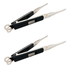 理享家 304不鏽鋼鋸齒型食物夾套組, 2支, 藏青色