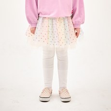 JELISPOON 女童極光愛心紗裙內搭褲