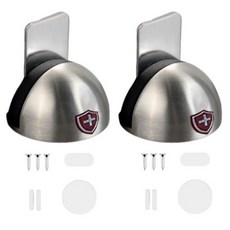 馬特洪 強力磁鐵門擋 門固定器 銀色, 2個