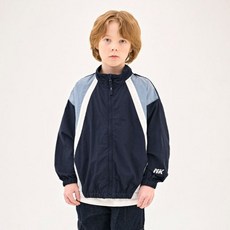 JELISPOON 兒童撞色高領防風外套