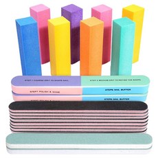 OON 우드 파일 샌딩 버퍼 블록 8p + 블랙 네일 파일 8p + 연두색 쿠션보드 2p + 7면 버퍼 2p 세트, 랜덤 발송 + 혼합색상, 1세트