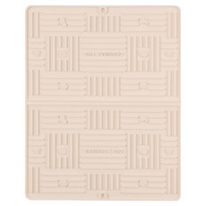 JUNBI 可折疊矽膠餐具瀝水墊 特大號 39.5cm x 49.5cm, 1個, 奶油色, 1層