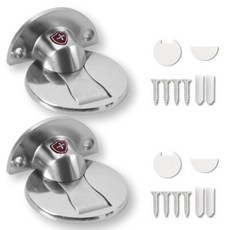 馬特洪 磁吸式房門門擋 銀色, 2個