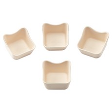 Ahtty home Petit Cat醬料碗, 4個, 黃油