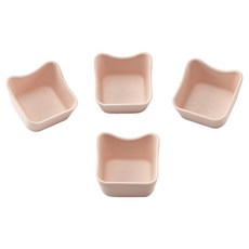 Ahtty home Petit Cat 醬料碗, 4個, 粉紅色