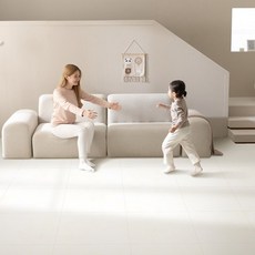 리코코 꿈비 황변방지 TPU 퍼즐매트 60 x 60 x 2 cm, 페일스톤, 코너, 4개