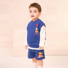 milkmile 迪士尼嬰幼兒透氣寶寶小熊維尼背心上下著套裝