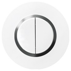 Legrand 羅格朗 Doussi 圓形鍍鉻環 Simple 2開 單切/三路兩用開關 白色, 1個