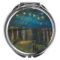 文森・梵谷 隆河上的星夜 圓形馬口鐵盒, 銀色, 1個