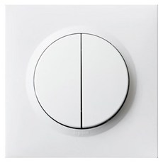 Legrand 羅格朗 Dusi方形簡約2格1個用1路3路通用白色開關, 1個