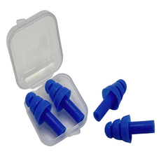 B2WIN 生活用品 耳塞 藍色 4入 + 收納盒, 1套