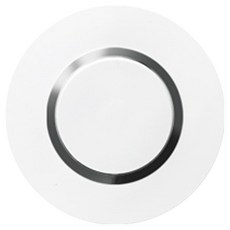 Legrand 羅格朗 두씨 圓形鍍鉻環 Simple 1開 1個用 單切三路兩用開關 白色, 1個